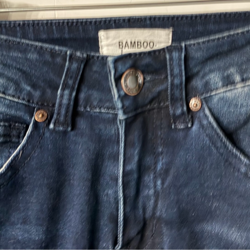 BAMBOO Women's Deep Blue Flare Jeans